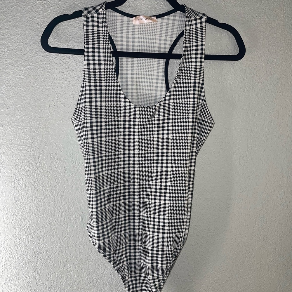 Black and White Patterned Garment